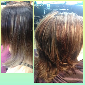 Haircut for Women, Color, Highlights, and Style